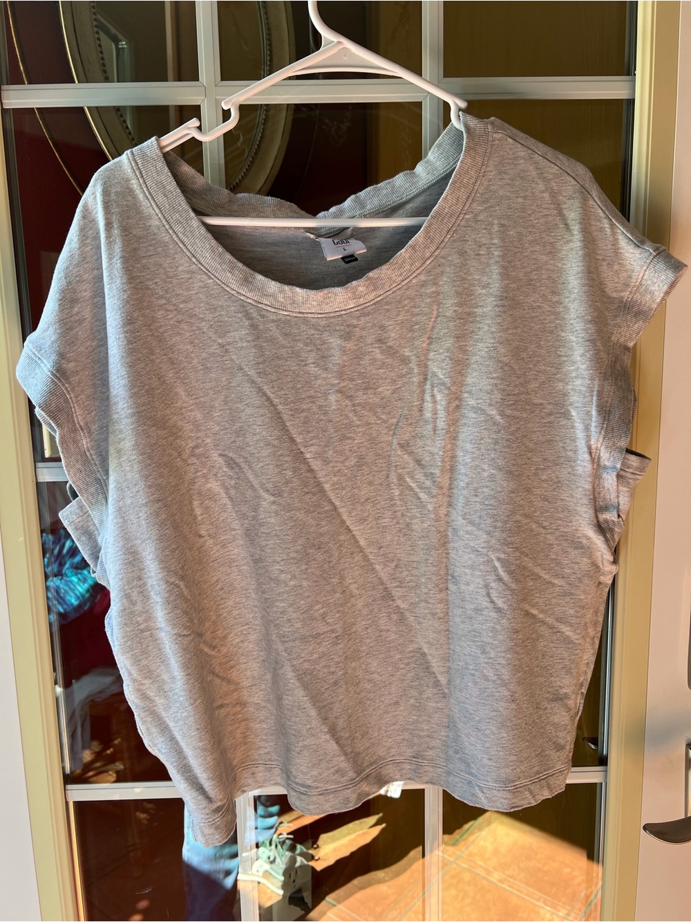 CAbi Heather Gray Cropped Tee